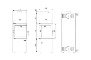 Piec Defro Quadroom wymiary